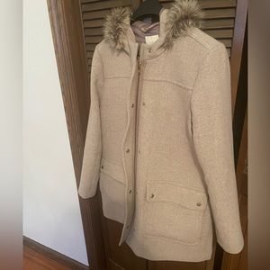 J Crew hooded winter coat size 12